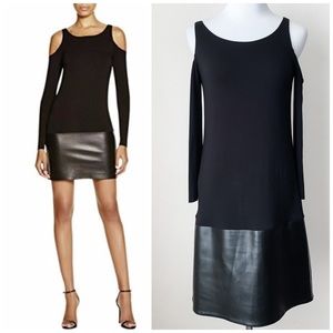 Bailey 44 black cold shoulder long sleeve dress